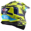 AXOR X CROSS X1 Neon Yellow Blue Motocross Helmet 6