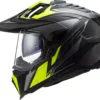 LS2 MX701 EXPLORER Carbon Focus Matt Titanium Hi Viz Yellow Helmet 3