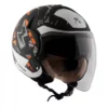 AXOR Striker Cyborg Black White Open Face Helmet