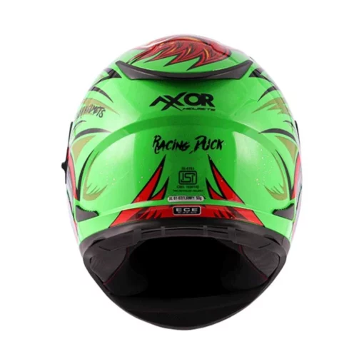 Axor Street Racing Duck Gloss Green Red Helmet (2)