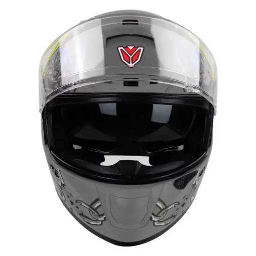 IGNYTE IGN4 Hyena Glossy TIT Grey Helmet 1 (2)