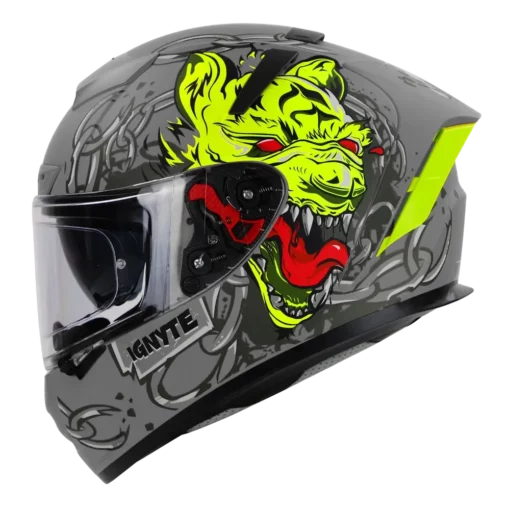 IGNYTE IGN4 Hyena Glossy TIT Grey Helmet 1 (4)