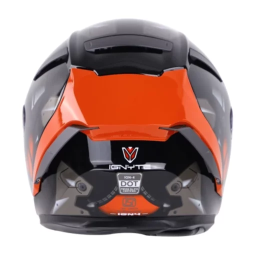 IGNYTE IGN4 MAC Glossy Black Orange Helmet 1 (3)