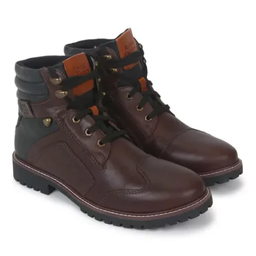 Royal Enfield Marshall Brown Black Riding Boots