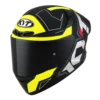 KYT TT Course Electron Matt Black Yellow Helmet 2