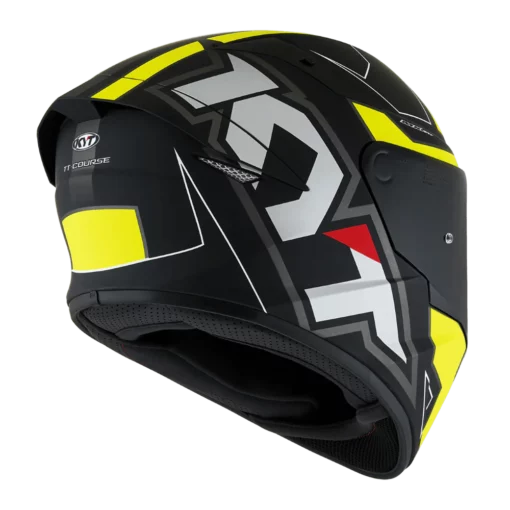 KYT TT Course Electron Matt Black Yellow Helmet 6