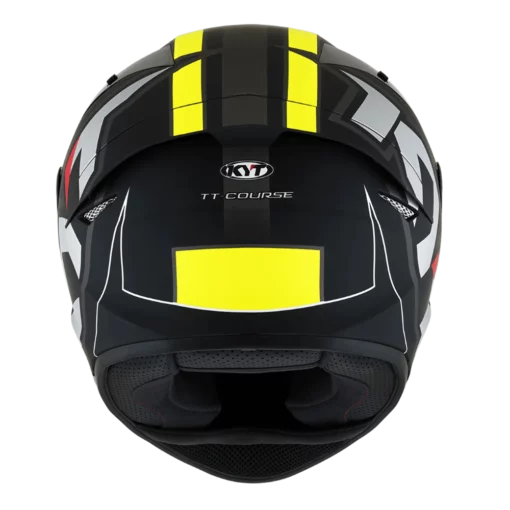 KYT TT Course Electron Matt Black Yellow Helmet 7