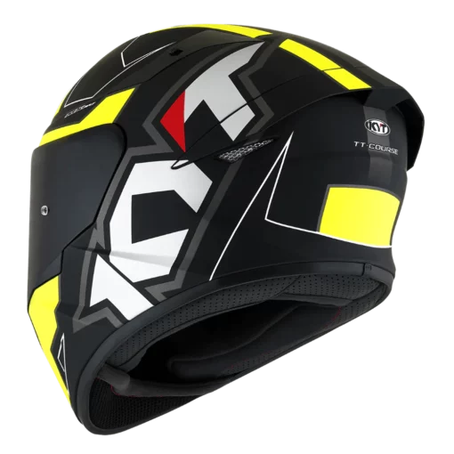 KYT TT Course Electron Matt Black Yellow Helmet 8