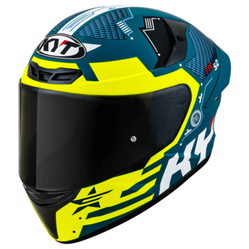 KYT TT Course Fuselage Matt Yellow Helmet 2