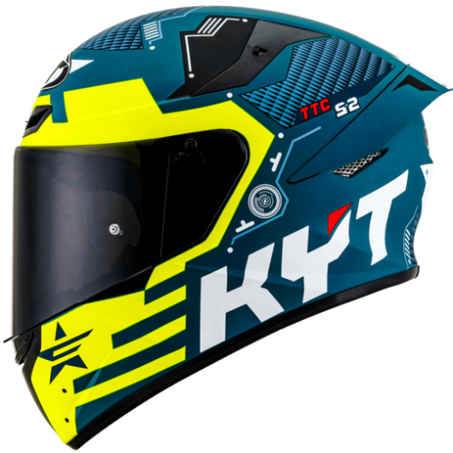 KYT TT Course Fuselage Matt Yellow Helmet