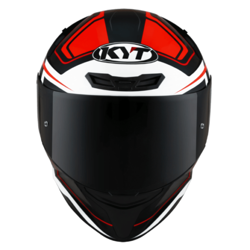 KYT TT Course Overtech Gloss Black Orange Helmet 3