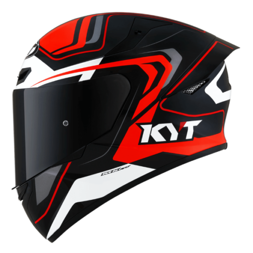 KYT TT Course Overtech Gloss Black Orange Helmet