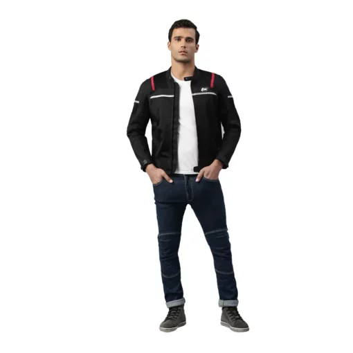 TVS Polyester Black Riding Jacket (CE Level 2) 4