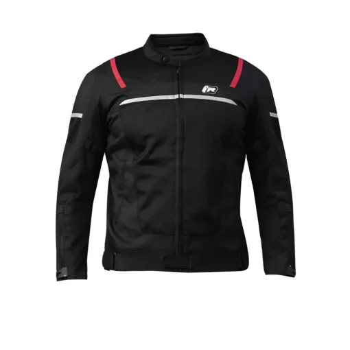 TVS Polyester Black Riding Jacket (CE Level 2)