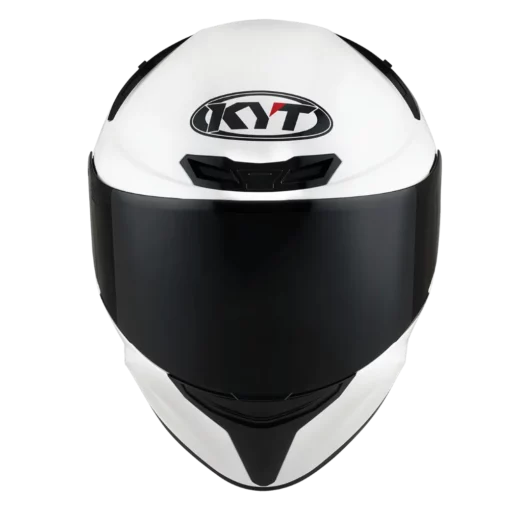 KYT TT Course Plain White Helmet 3