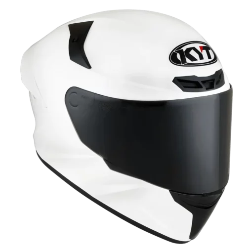 KYT TT Course Plain White Helmet 4