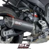 SC Project B23A L01C Oval Muffler Low position Carbon fiber with Carbon fiber end cap For BMW S 1000XR (2017 2019) 3