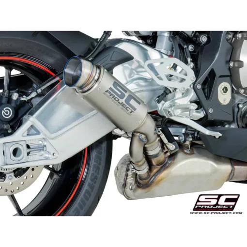 SC Project GP70 R B25A T70T Muffler Titanium With Titanium End Cap For BMW S 1000RR (2017 2018)