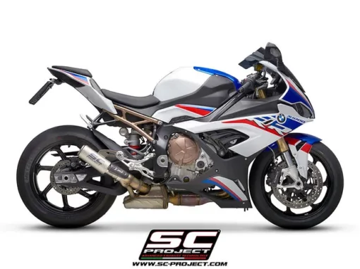 SC Project SC1 R B33A 90T Muffler Titanium with Carbon fiber end cap for BMW S 1000 RR(2019 20)BS4 2