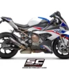 SC Project SC1 R B33A 90T Muffler Titanium with Carbon fiber end cap for BMW S 1000 RR(2019 20)BS4 3