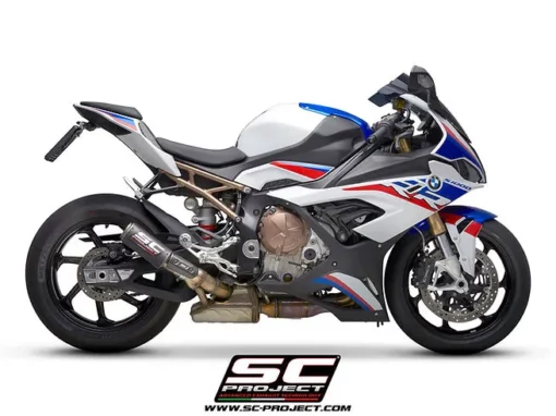 SC Project SC1 R B33A 90T Muffler Titanium with Carbon fiber end cap for BMW S 1000 RR(2019 20)BS4 3