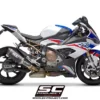 SC Project SC1 S Muffler Titanium with Carbon fiber end cap for BMW S 1000 RR(2019 20)BS4 2