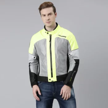 TVS Racing Road Zipper Neon Riding Jacket 