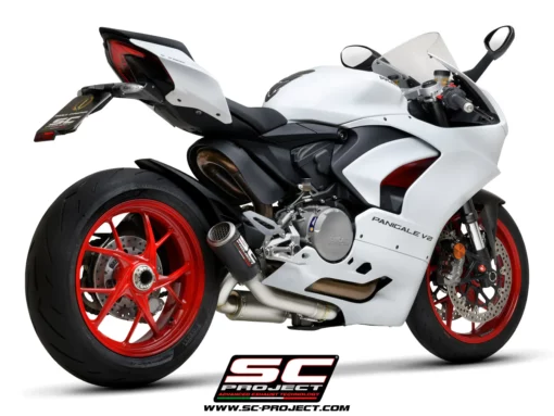 SC Project D35A LT69CR Half system 2 1 with CR T M2 Muffler for Ducati Panigale V2 (2020 2022) 3