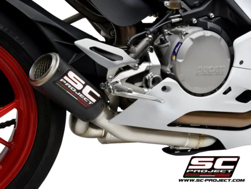 SC Project D35A LT69CR Half system 2 1 with CR T M2 Muffler for Ducati Panigale V2 (2020 2022)