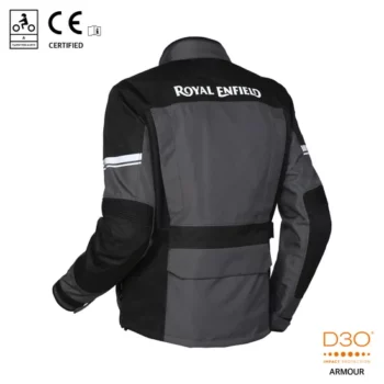 Royal Enfield Stormraider Grey Riding Jacket back