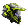 LS2 MX701 EXPLORER Alter Matt Black Hi Viz Yellow Helmet 2