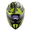 LS2 MX701 EXPLORER Alter Matt Black Hi Viz Yellow Helmet 3