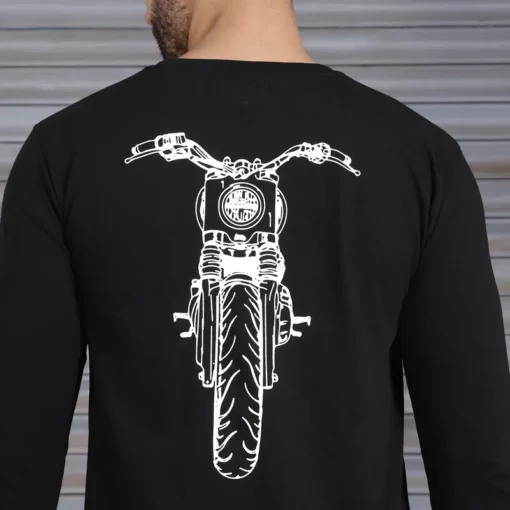 Royal Enfield X Bsmc Black Headlight Long Sleeve T Shirt 6