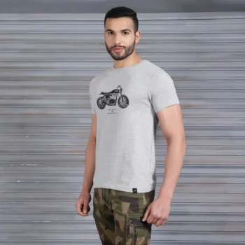 Royal Enfield X Bsmc Grey Inverse T Shirt 2