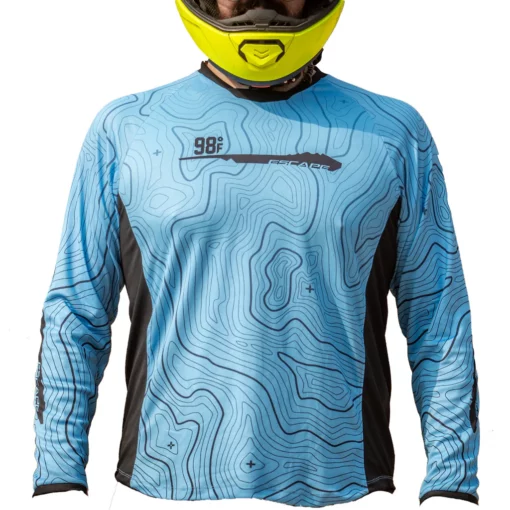 98 Fahren Moto Escape Canyon Series Light Blue Jersey 1