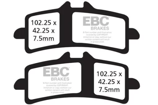 EBC Fully Sintered Front Brake Pads for Aprilia, Benelli, BMW, Ducati, Honda, Kawasaki, KTM, MV Augusta, Suzuki, Triumph (FA447HH) 2