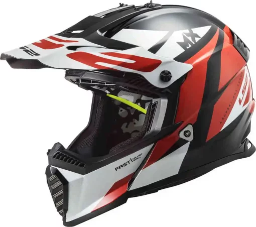 LS2 MX437 Fast Evo Crusher Matt Red White Helmet 1