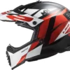 LS2 MX437 Fast Evo Crusher Matt Red White Helmet 3