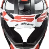 LS2 MX437 Fast Evo Crusher Matt Red White Helmet 4