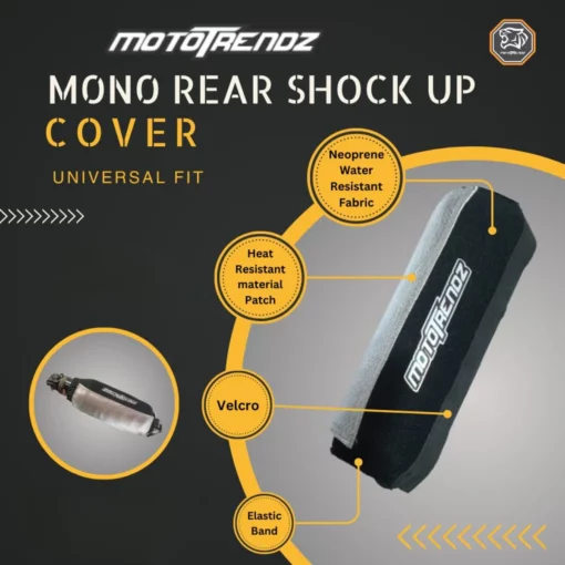 Mototrendz Rear Shock Up Universal Fit Black Cover 2