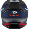 R2R Pro Led Matt Black Blue Helmet 3