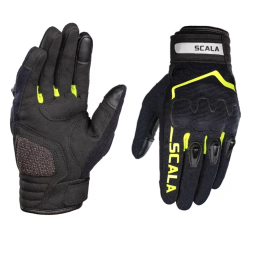 Scala Atlas Black Hi Viz Yellow Riding Gloves 1