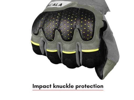 Scala Speed 2 Grey Green Hi Wiz Riding Gloves 2