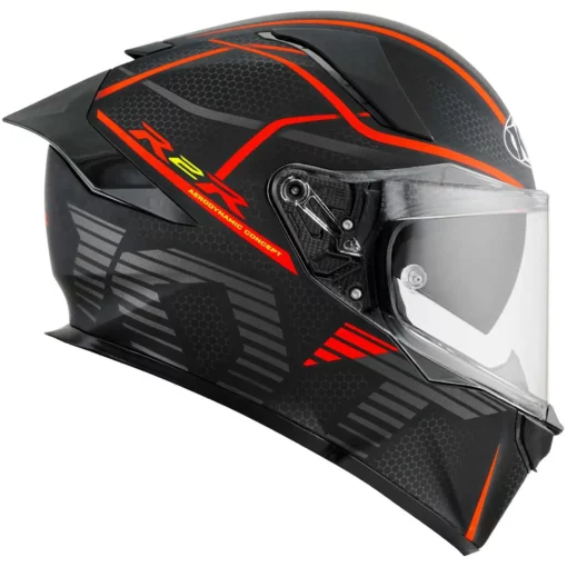 kyt r2r concept full face motorcycle helmet matt black red 239215 zoom 3