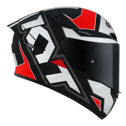 KYT TT Course Electron Matt Grey Red Helmet 2