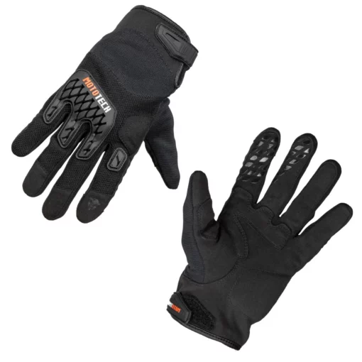 Mototech Reflex Air Flo Dual Sport Black Motorcycle Riding Gloves 1