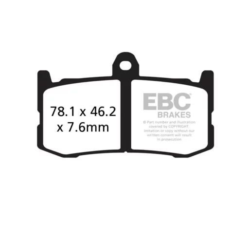 EBC Double H Sintered Front Brake Pads for Triumph Daytona 675 (FA491HH) 2