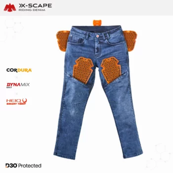 Moto Garuda X Scape Blue Denim Jeans 1