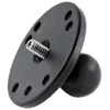 Ram Mounts Ball Adapter with Round Plate and 14 20 Threaded Stud B Size 1