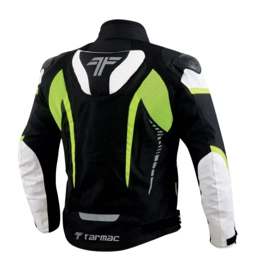 Tarmac Corsa Level 2 Black White Fluorescent Yellow Riding Jacket (Free Tex Gloves) 3